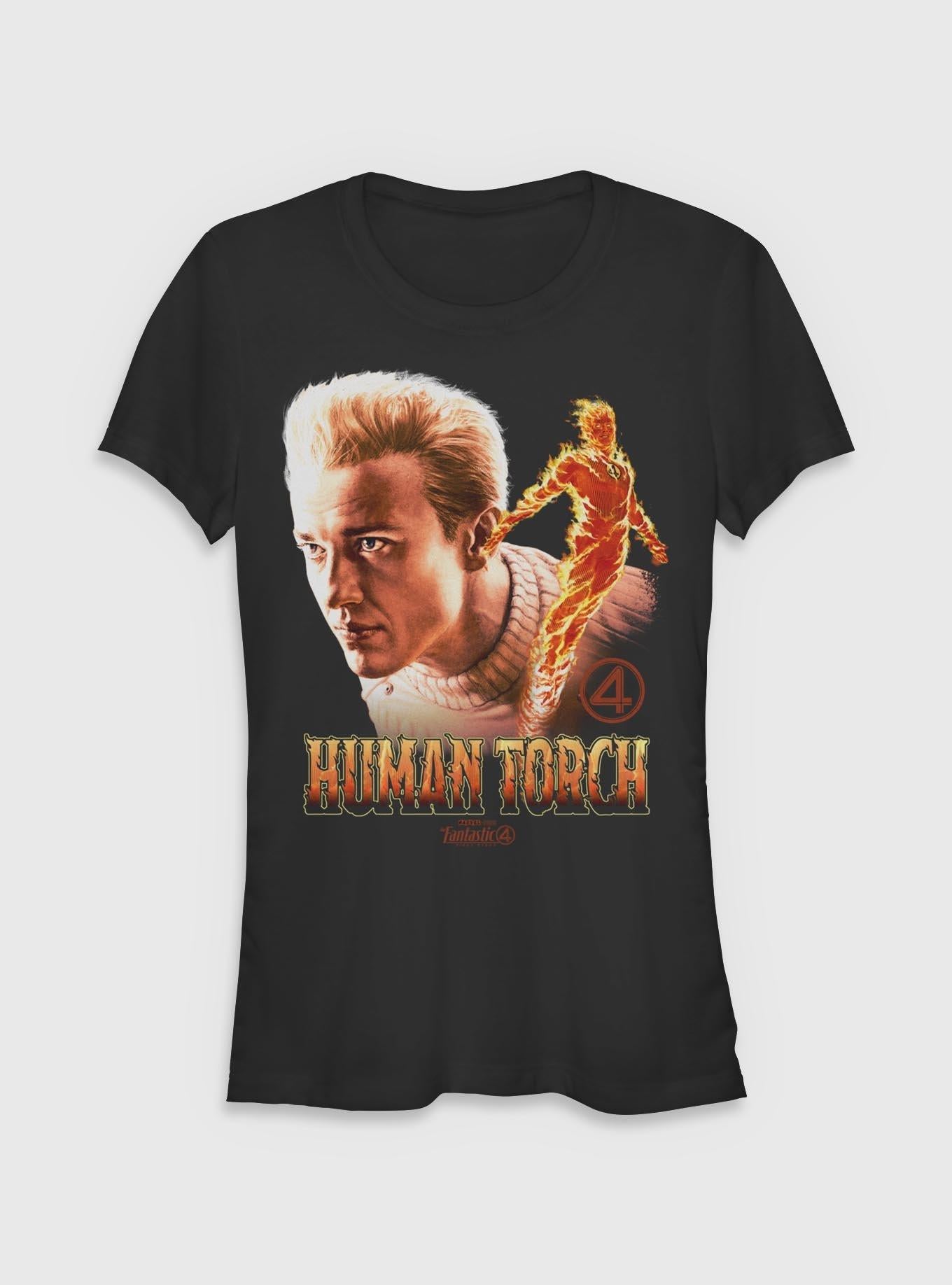 Marvel The Fantastic Four First Steps Human Torch Girls T-Shirt T-Shirt – Official Fan Merchandise | Must-Have Style