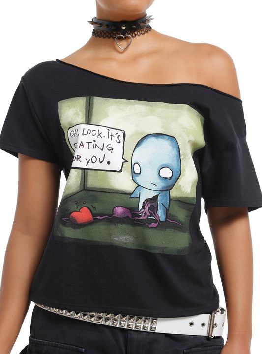 Pon And Zi Heart Beating For You Girls OffTheShoulder TShirt Graphic Tee | Graphic Tee | Unisex Shirt | High-Quality Print