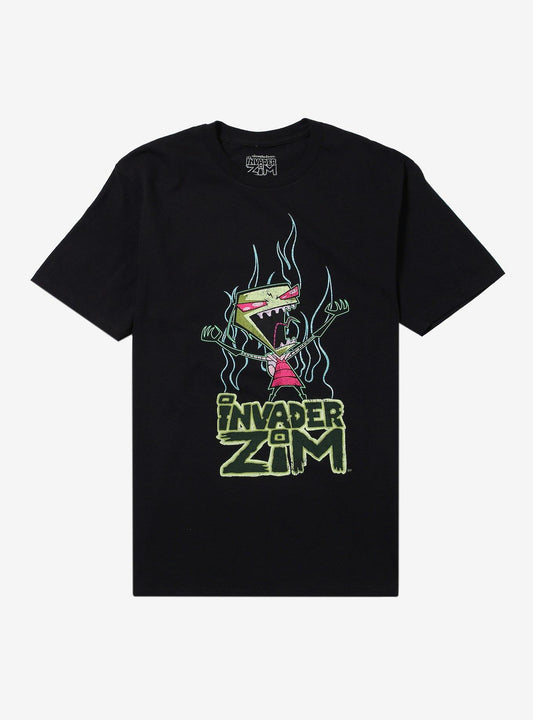 Invader Zim Glitter Flames Zim TShirt Graphic Tee | Graphic Tee | Unisex Shirt | Top Trending Fashion