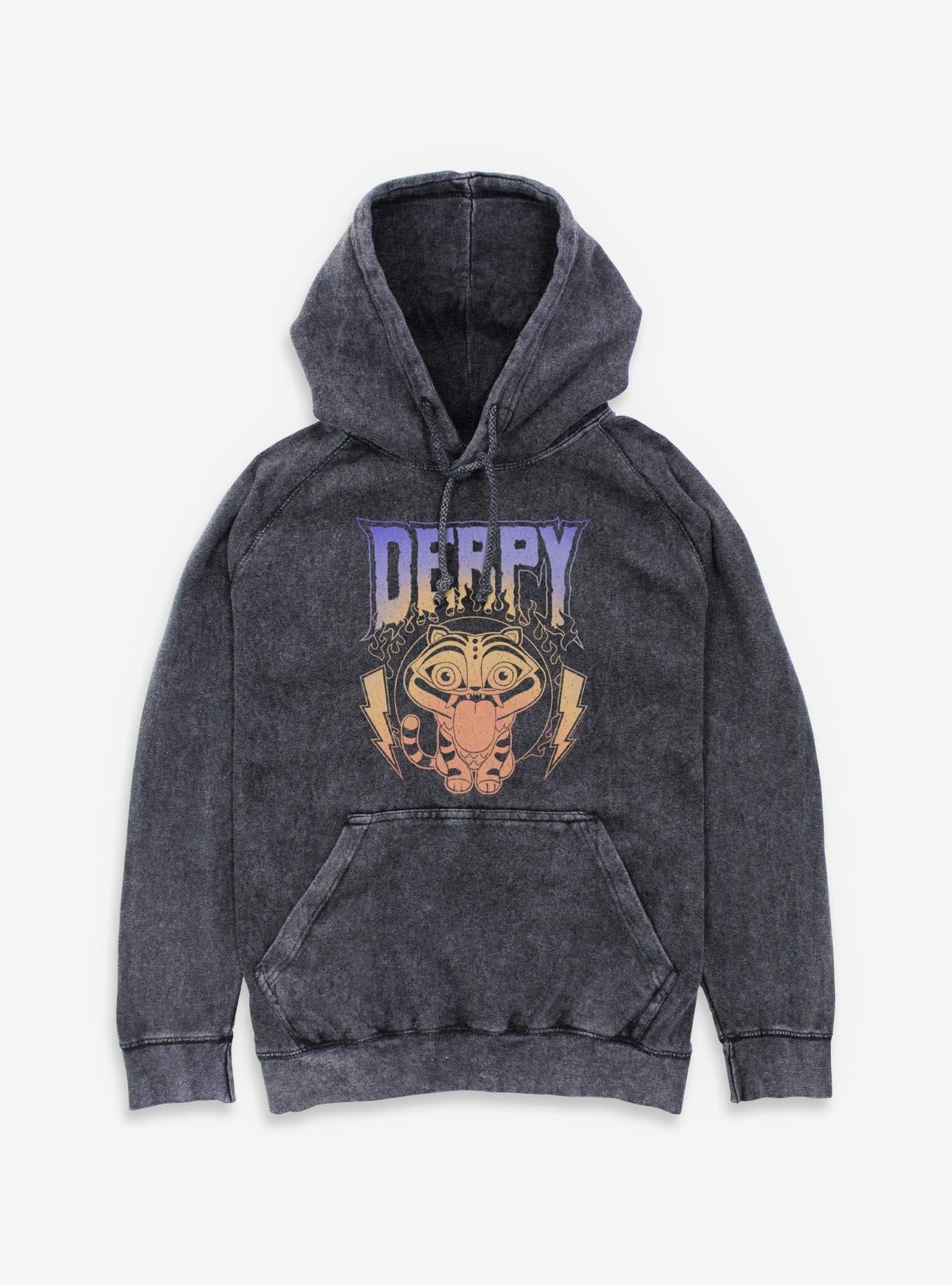 KPop Demon Hunters Derp Metal Mineral Wash Hoodie