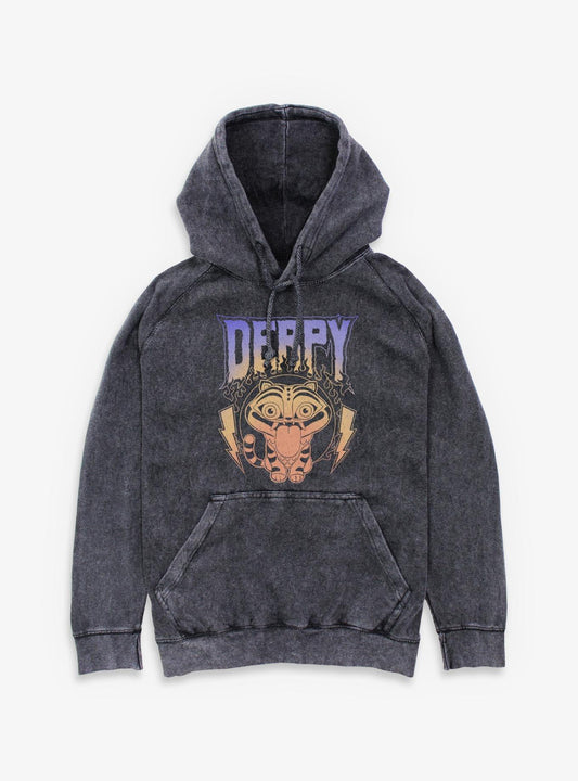 KPop Demon Hunters Derp Metal Mineral Wash Hoodie