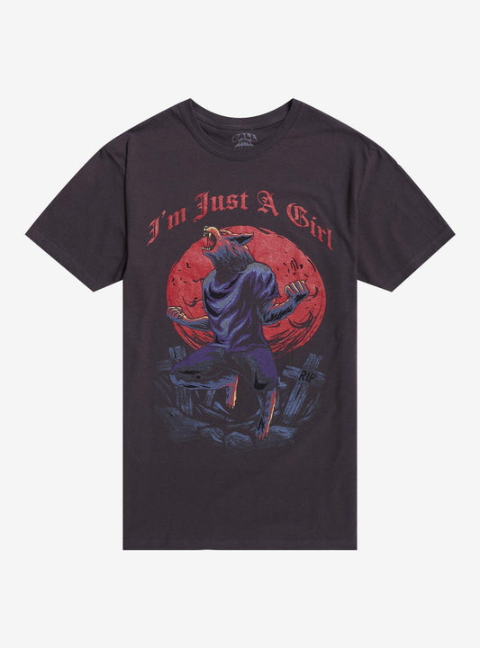 Just A Girl Howling Wolf TShirt By Call Your Mother Graphic Tee | Graphic Tee | Unisex Shirt | High-Quality Print