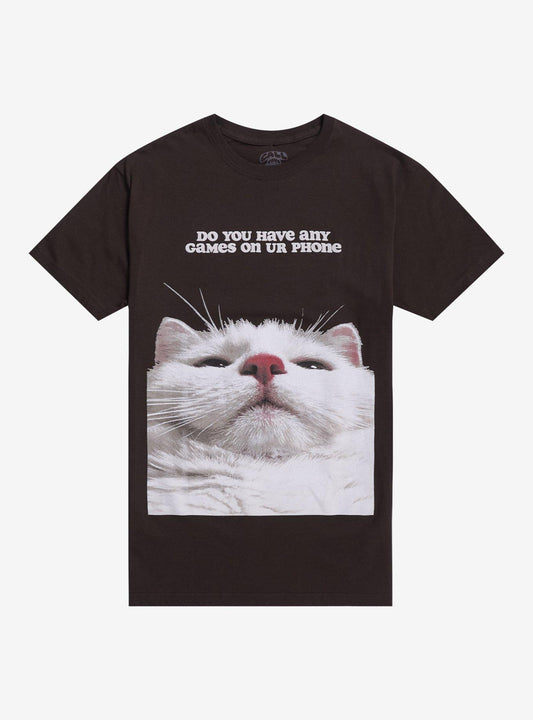 Games On Phone Cat TShirt By Call Your Mother Graphic Tee | Graphic Tee | Unisex Shirt | High-Quality Print