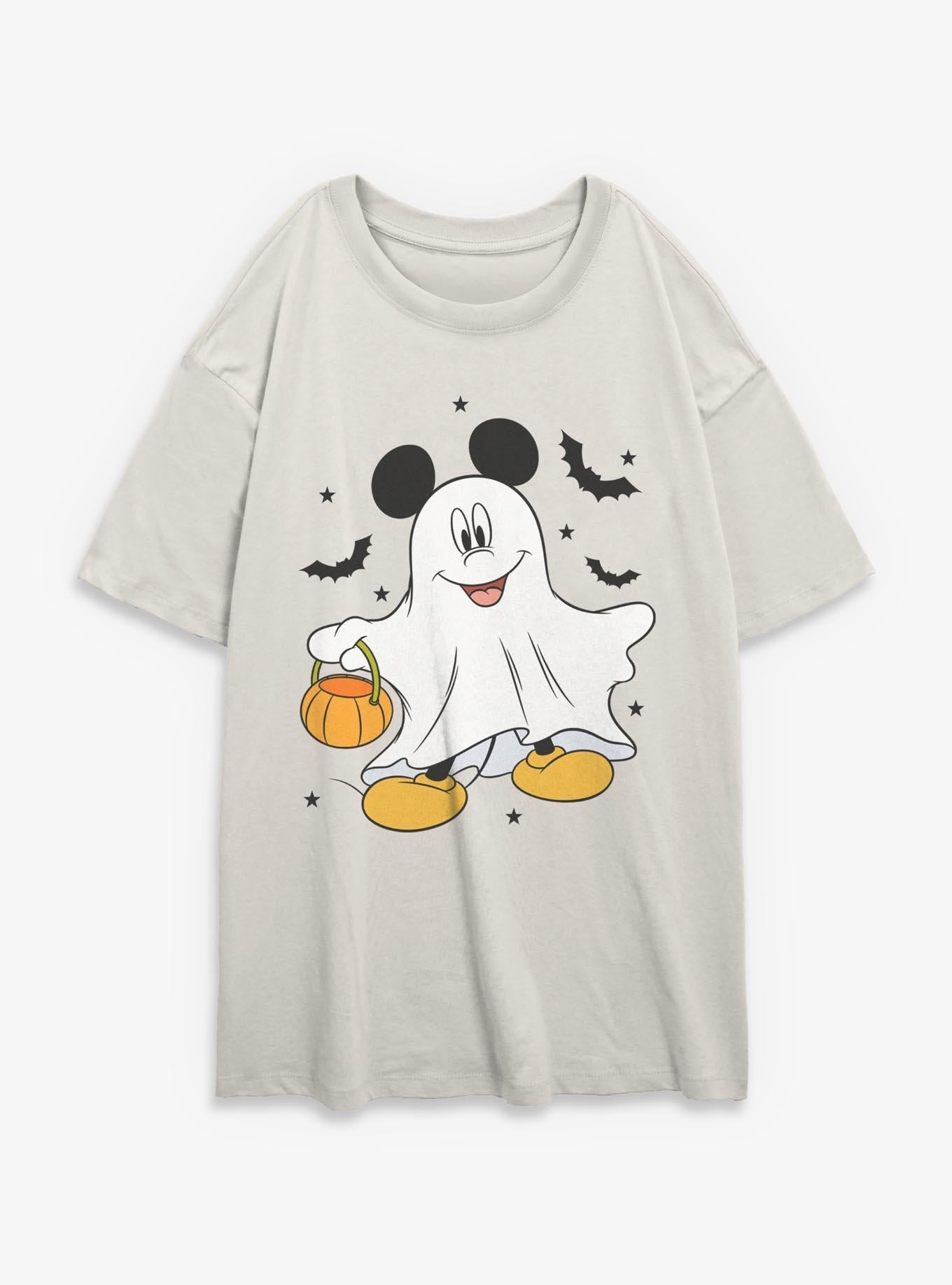 Disney Mickey Mouse Spooky Ghost Mickey Girls Oversized T-Shirt