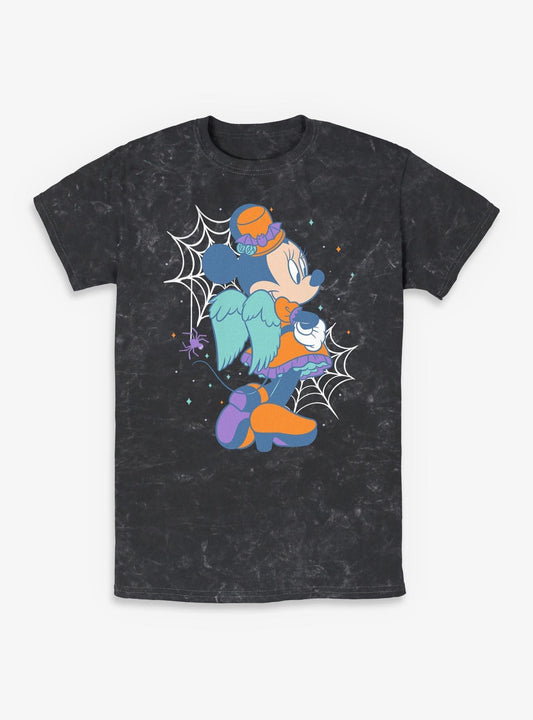 Disney Minnie Mouse Halloween Webs Mineral Wash T-Shirt