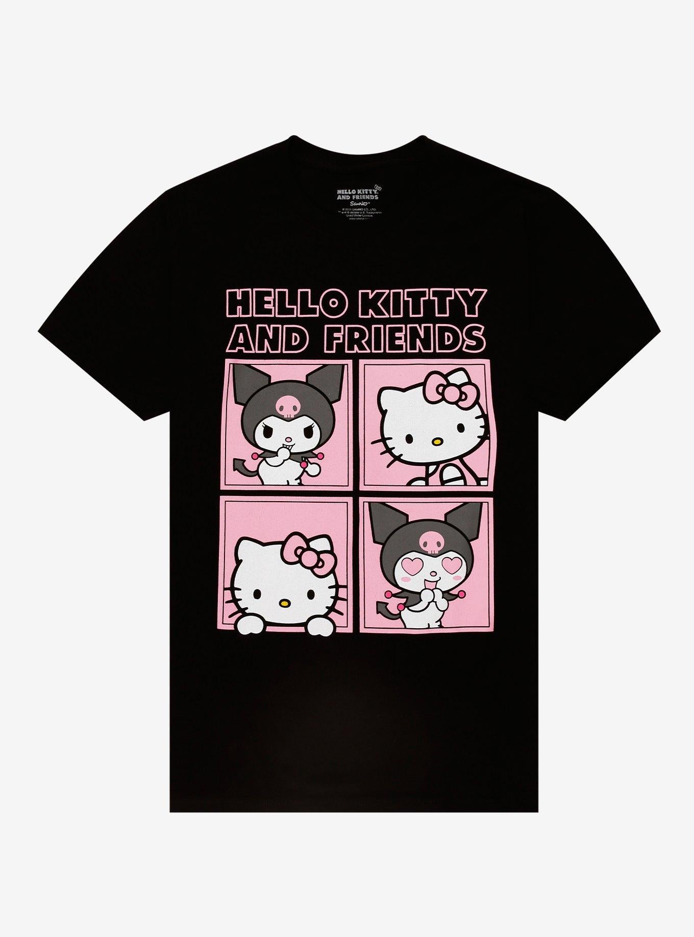 Hello Kitty & Kuromi Portrait Grid T-Shirt