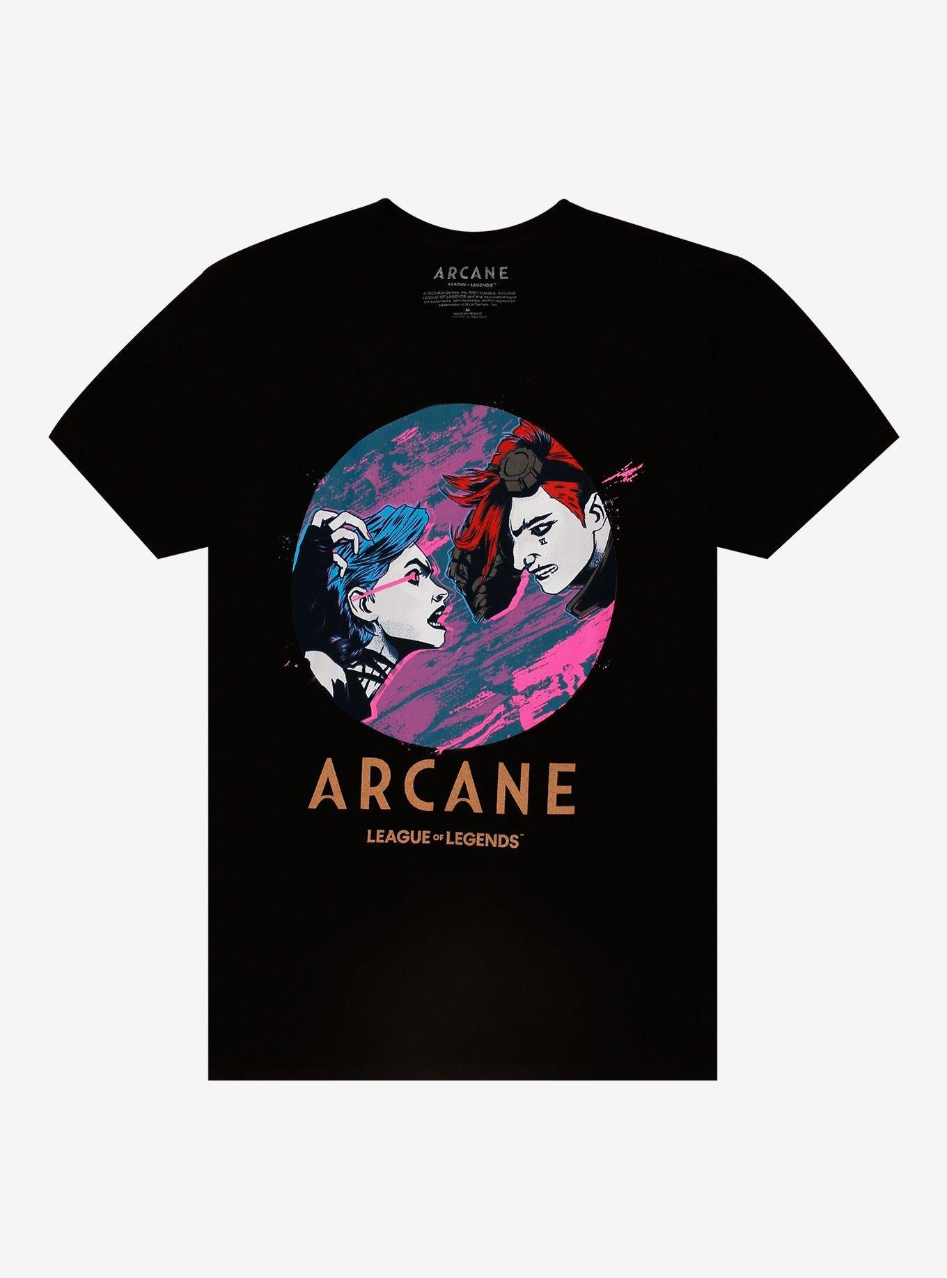 Arcane Jinx & Vi Circle Portrait T-Shirt
