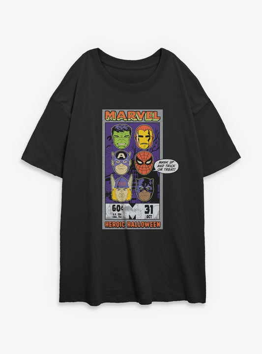 Marvel Heroic Halloween Girls Oversized T-Shirt