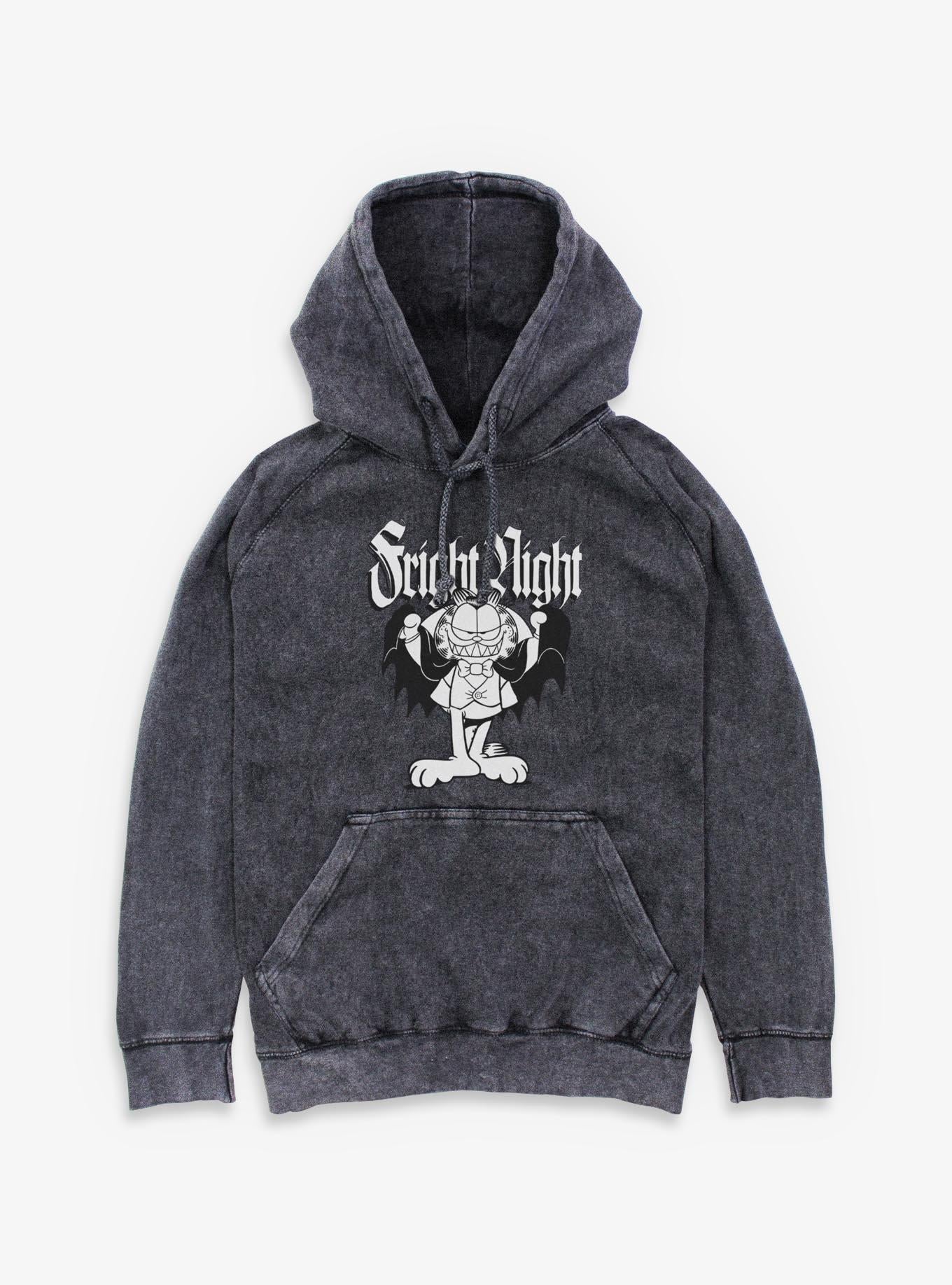 Garfield Fright Night Cape Mineral Wash Hoodie