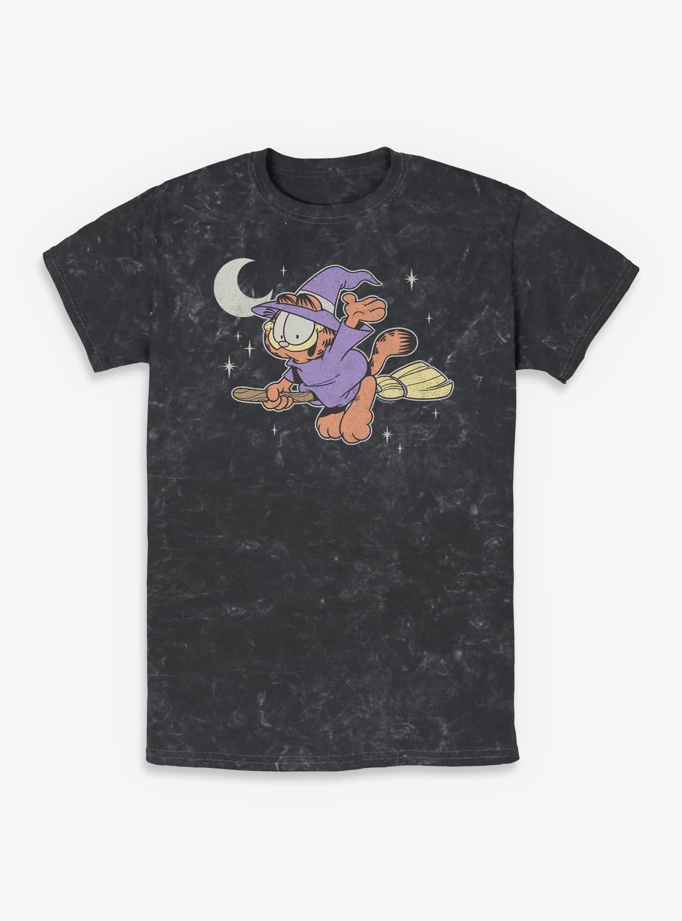 Garfield Spooky Witch Mineral Wash T-Shirt
