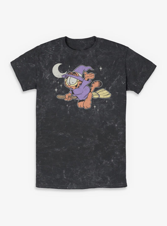 Garfield Spooky Witch Mineral Wash T-Shirt