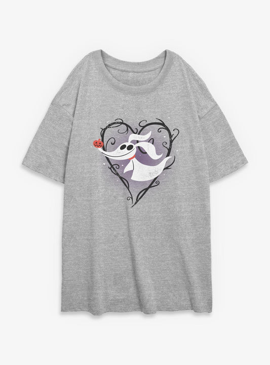 Disney The Nightmare Before Christmas Zero Pumpkin Nose Girls Oversized TShirt T-Shirt | Premium Graphic | Trending Festive Apparel