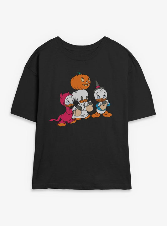Disney's DuckTales Huey Dewey Louie Trick Or Treat Costumes Girls Skimmer T-Shirt