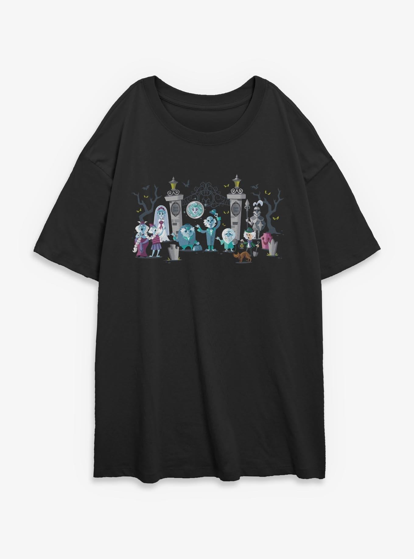 Disney The Haunted Mansion Characters Entrance Mansion Girls Oversized T-Shirt