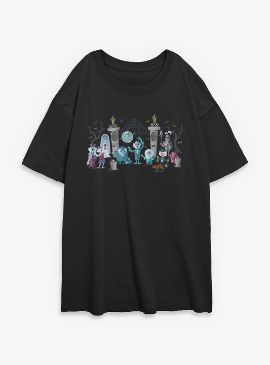 Disney The Haunted Mansion Characters Entrance Mansion Girls Oversized T-Shirt