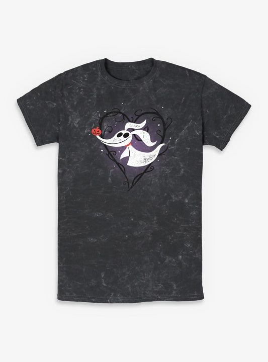 Disney The Nightmare Before Christmas Zero Pumpkin Nose Mineral Wash T-Shirt
