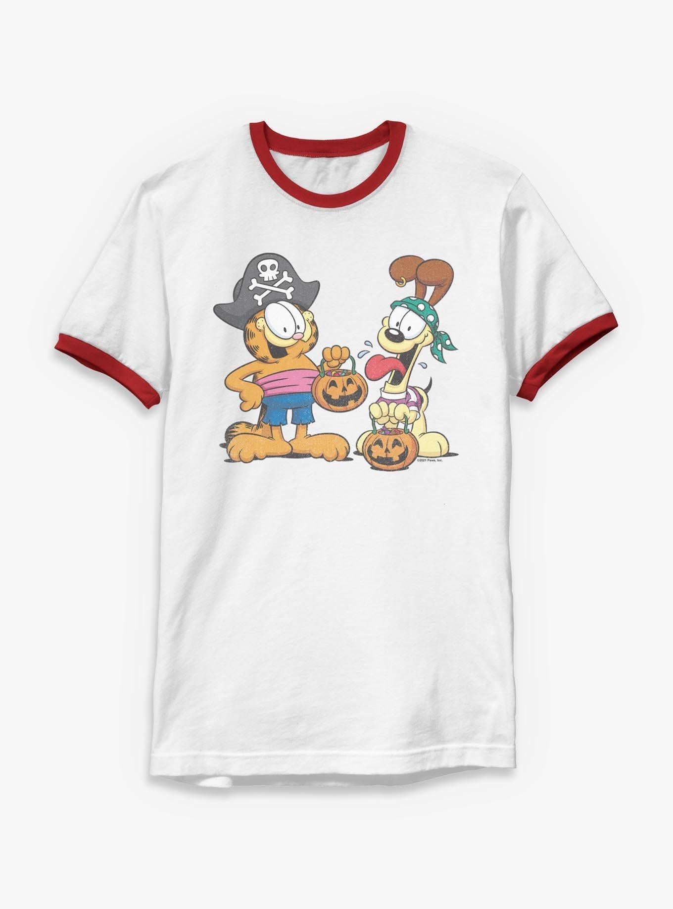 Garfield And Odie Pirate Halloween Costumes Ringer T-Shirt