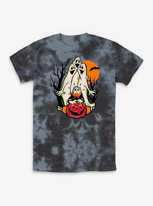 Disney Donald Duck Halloween Spooky Ghosts Tie-Dye T-Shirt