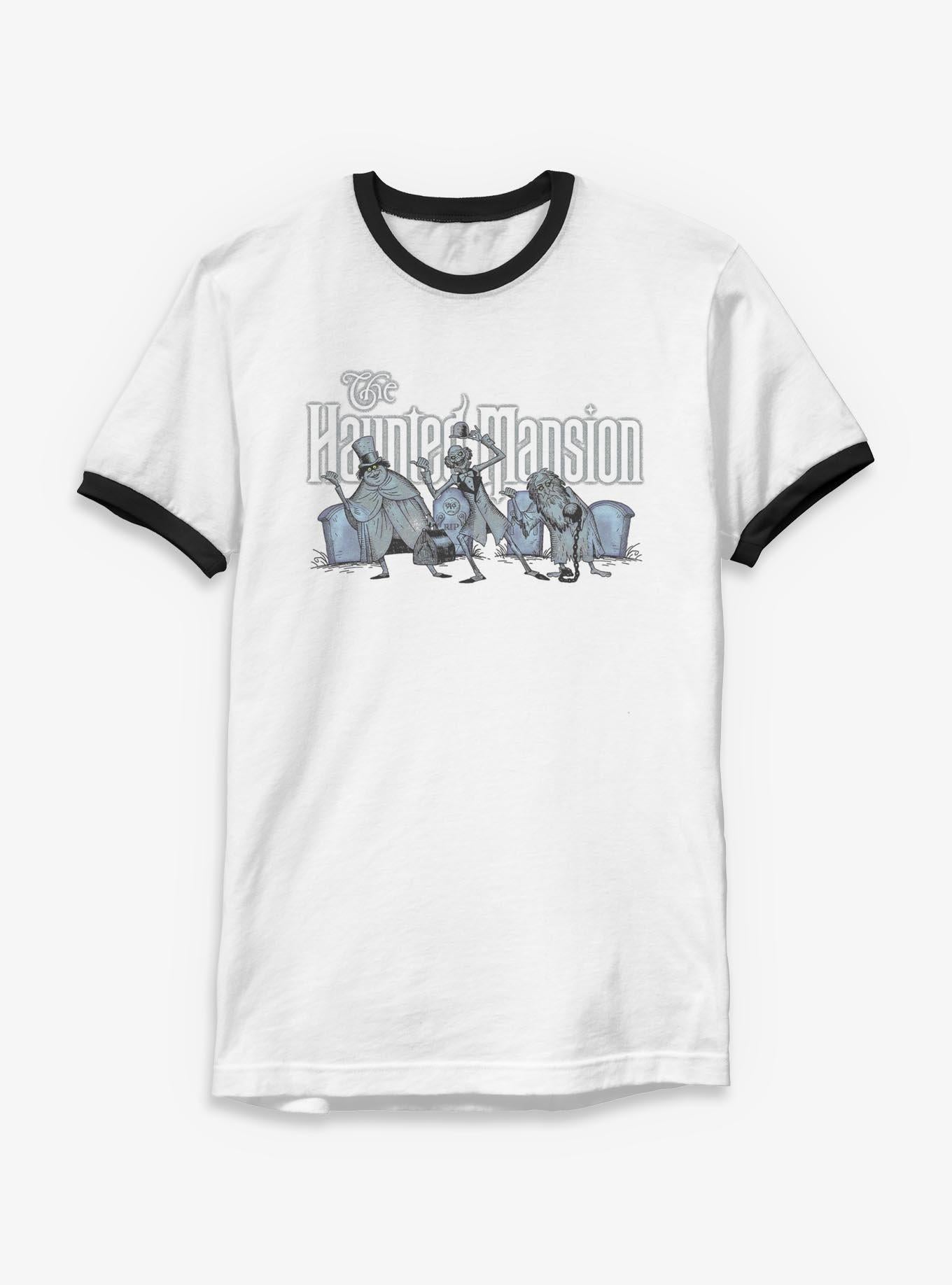 Disney The Haunted Mansion Spooky Hitchhiking Ghost Ringer T-Shirt