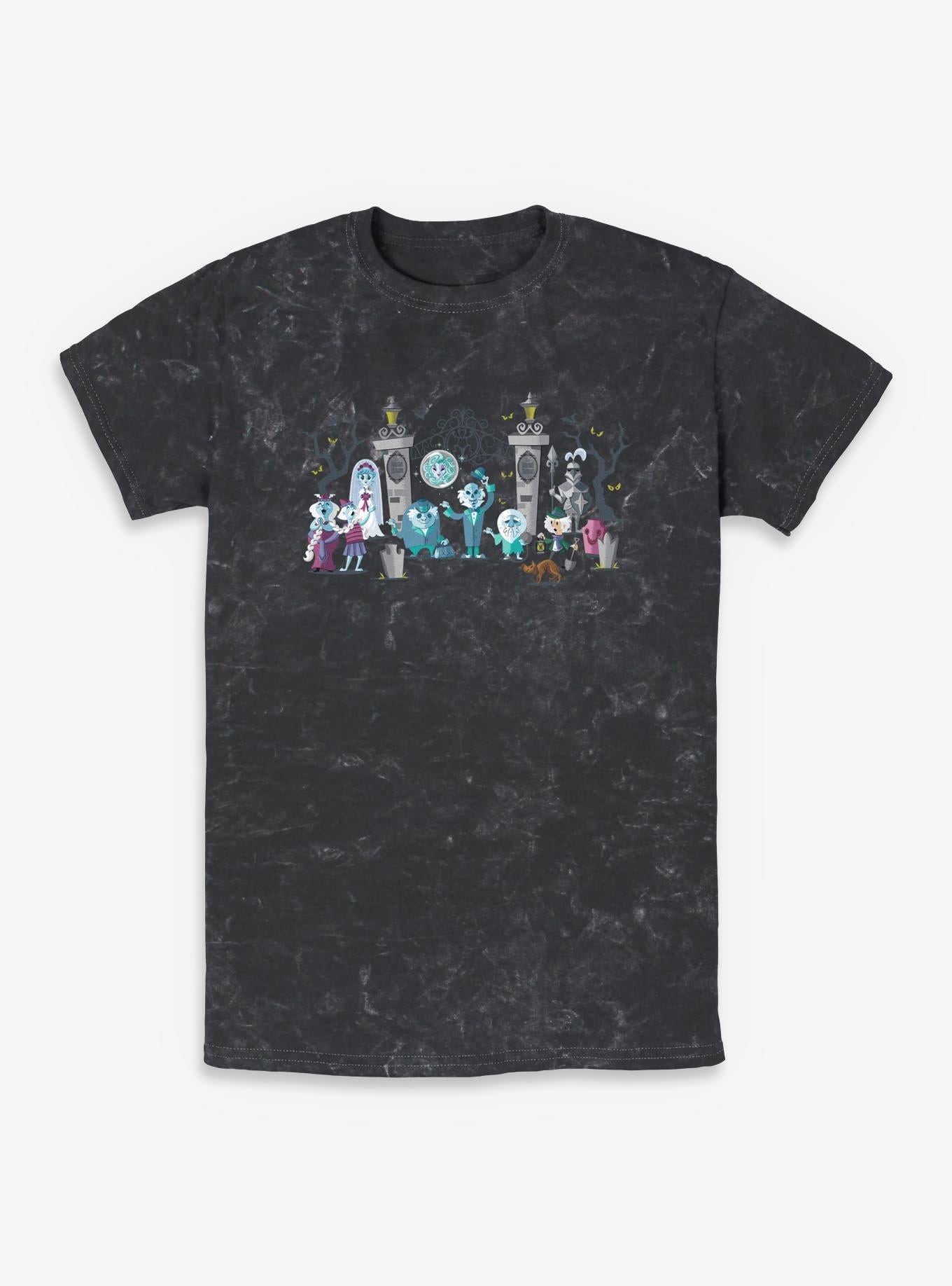 Disney The Haunted Mansion Characters Entrance Mansion Mineral Wash T-Shirt