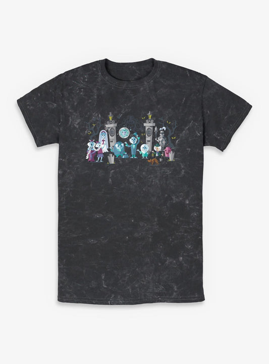 Disney The Haunted Mansion Characters Entrance Mansion Mineral Wash T-Shirt