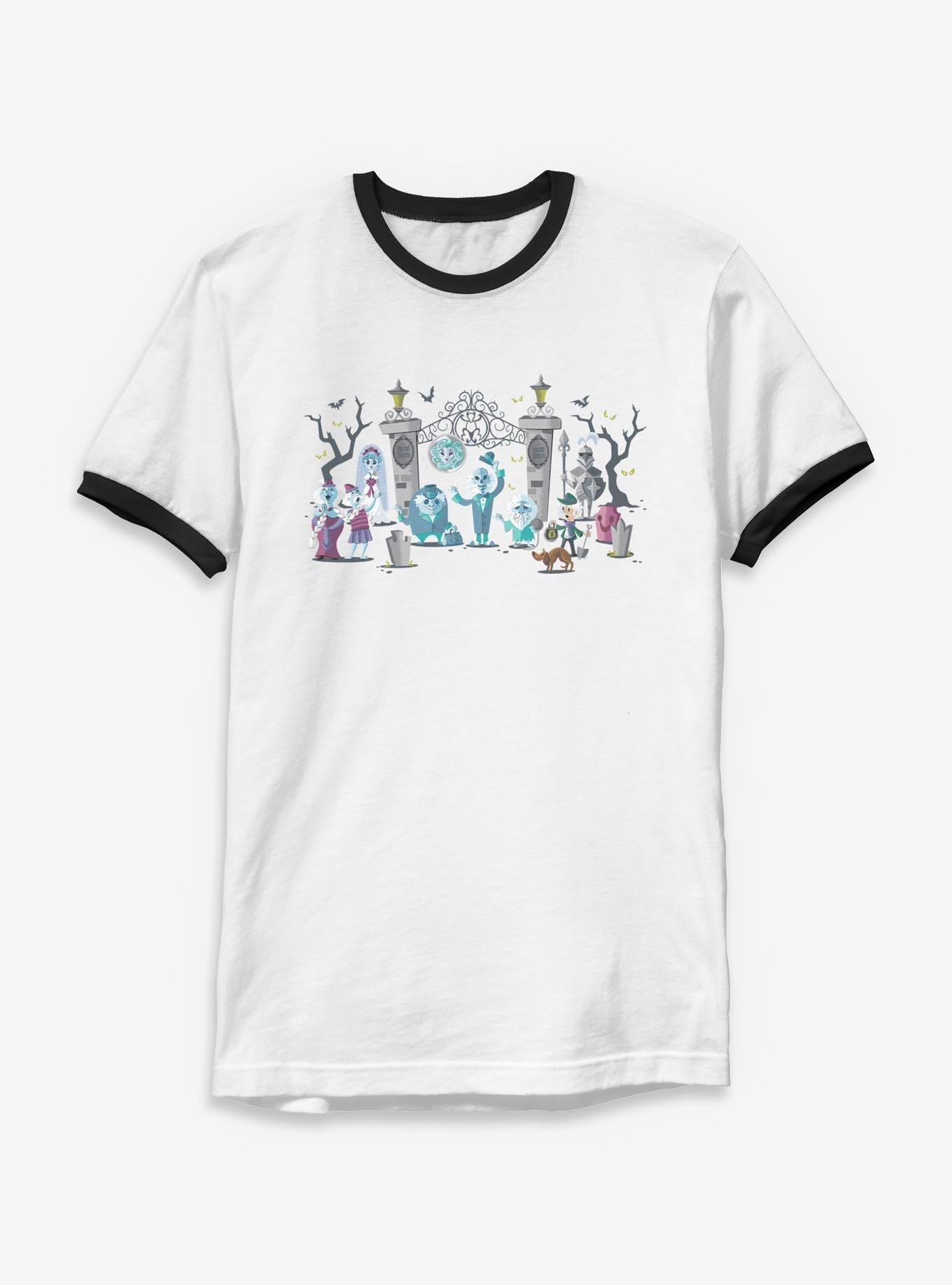 Disney The Haunted Mansion Characters Entrance Mansion Ringer T-Shirt