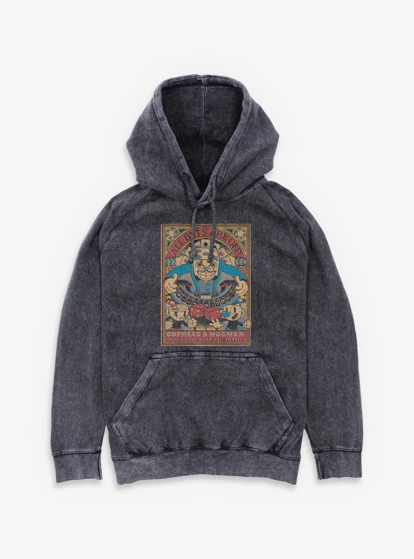 Cuphead All Bets Are Off Mineral Wash Hoodie