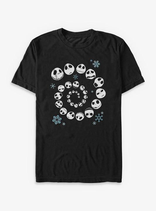 Disney The Nightmare Before Christmas Jack Skeleton Snow Flakes TShirt T-Shirt | High-Quality Print | Perfect Holiday Gift