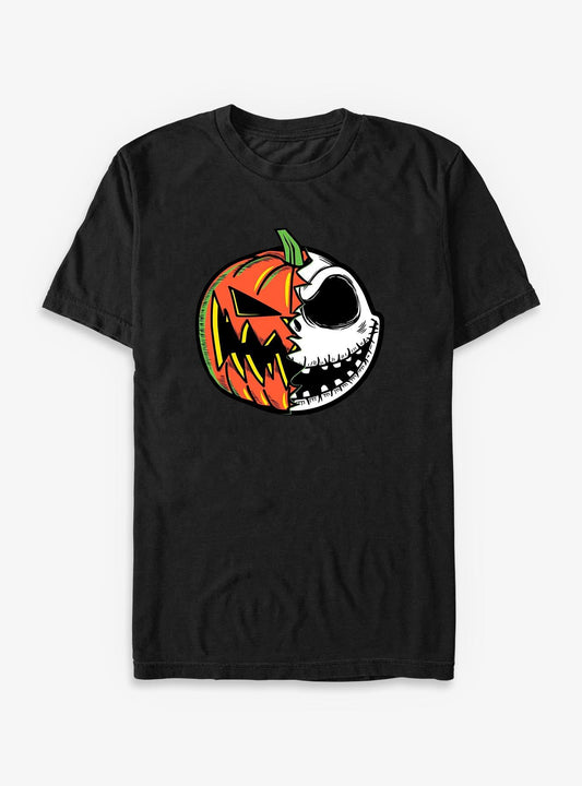 Disney The Nightmare Before Christmas Pumpkin Jack Split Face T-Shirt