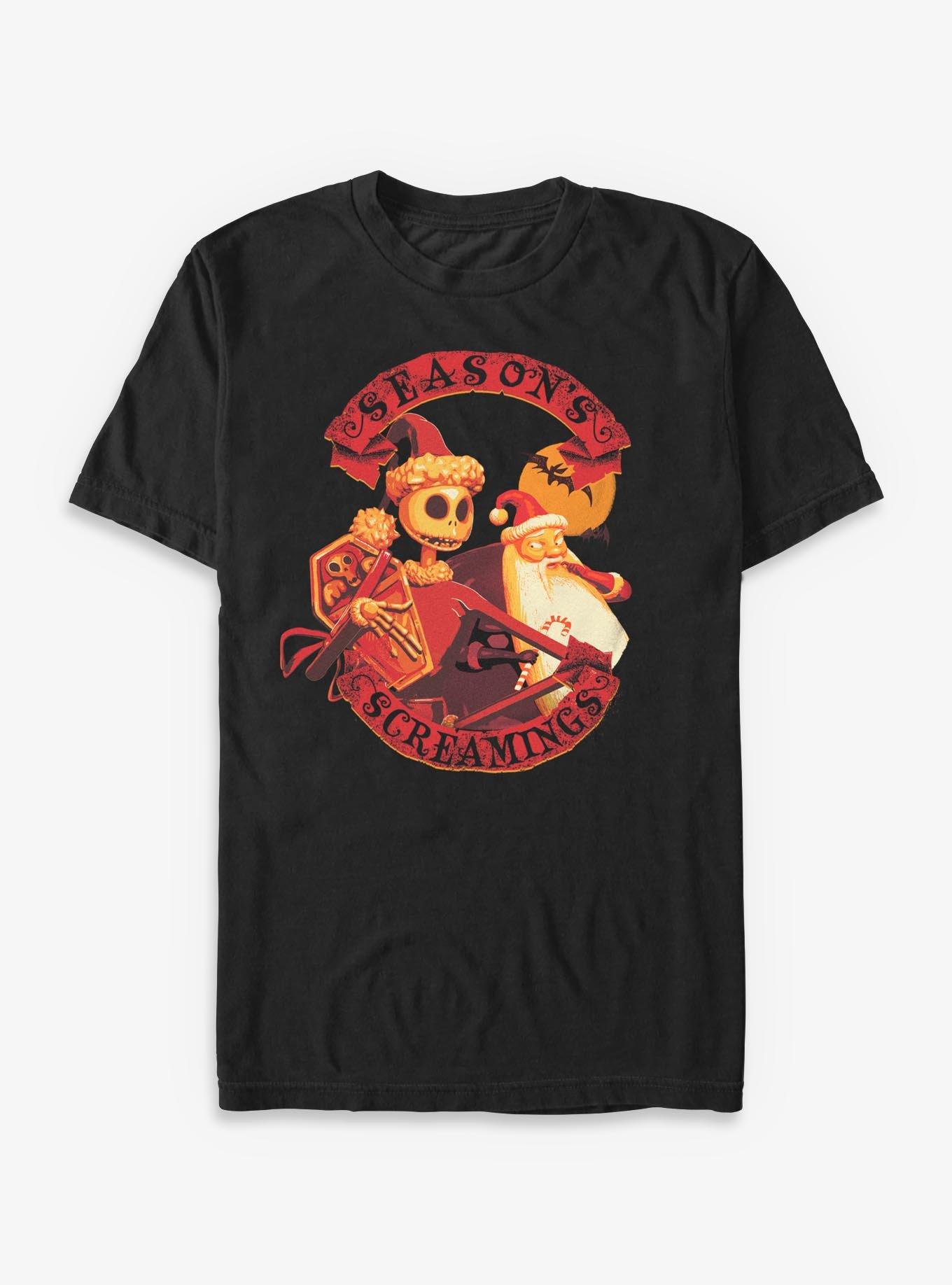 Disney The Nightmare Before Christmas Seasons Screamings TShirt T-Shirt | Vintage Christmas Look | Perfect Holiday Gift