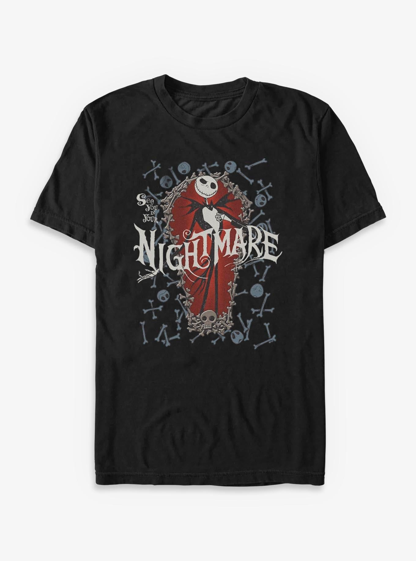 Disney The Nightmare Before Christmas Jack Bone Coffin TShirt T-Shirt | Vintage Christmas Look | Perfect Holiday Gift