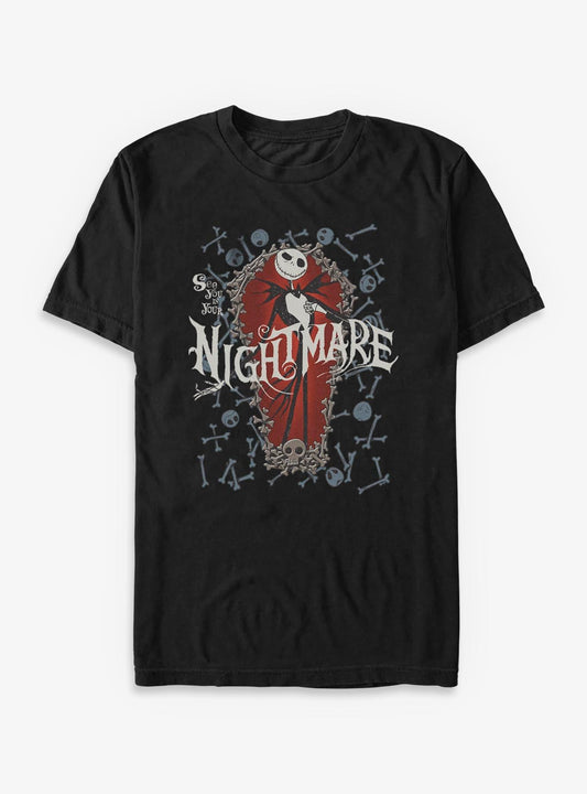 Disney The Nightmare Before Christmas Jack Bone Coffin TShirt T-Shirt | Vintage Christmas Look | Perfect Holiday Gift