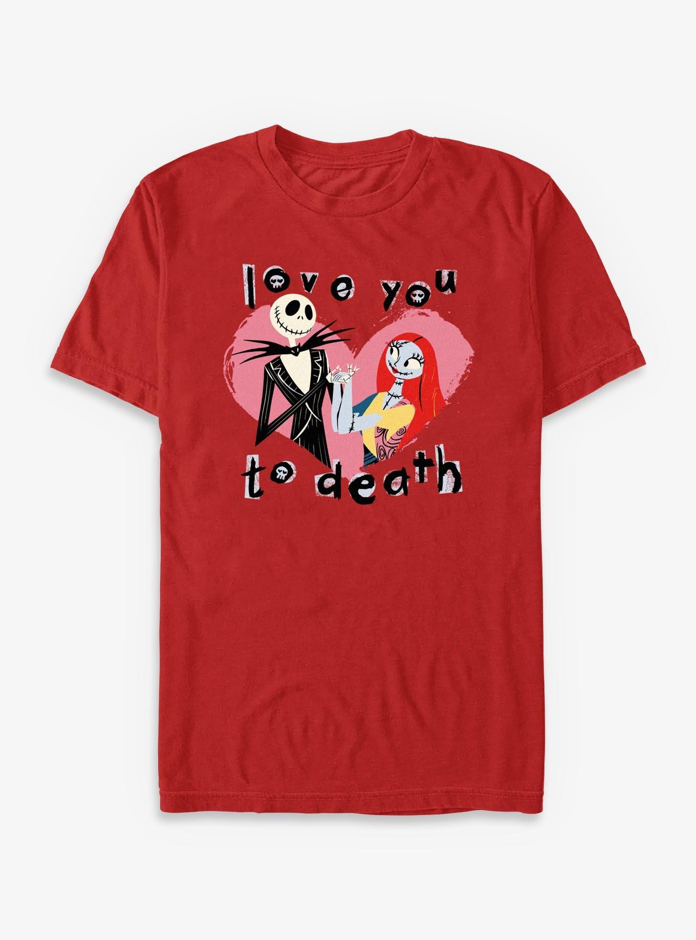 Disney The Nightmare Before Christmas Jack Sally Love You To Death TShirt T-Shirt | Seasonal Must-Have | Trending Festive Apparel