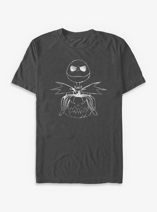 Disney The Nightmare Before Christmas Jack Pumpkin Sketch TShirt T-Shirt | High-Quality Print | Trending Festive Apparel