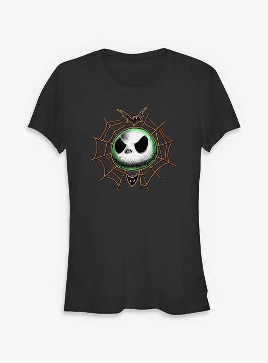 Disney The Nightmare Before Christmas Jack Spider Web Girls T-Shirt