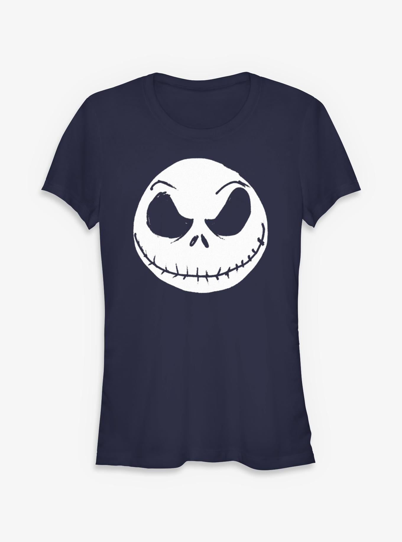 Disney The Nightmare Before Christmas Big Face Jack Girls TShirt T-Shirt | Vintage Christmas Look | Perfect For Daily Wear