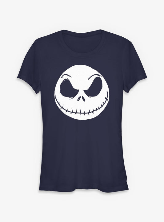 Disney The Nightmare Before Christmas Big Face Jack Girls TShirt T-Shirt | Vintage Christmas Look | Perfect For Daily Wear
