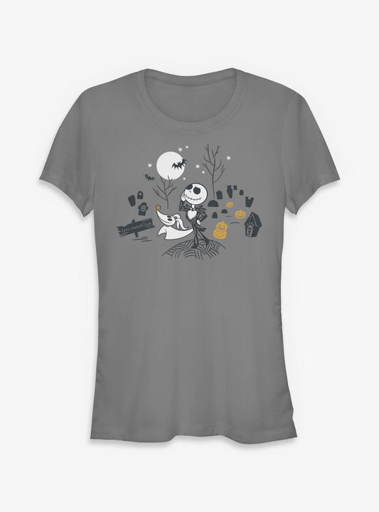 Disney The Nightmare Before Christmas Halloweentown Girls TShirt T-Shirt | Holiday Edition | Top Pick For Gifting