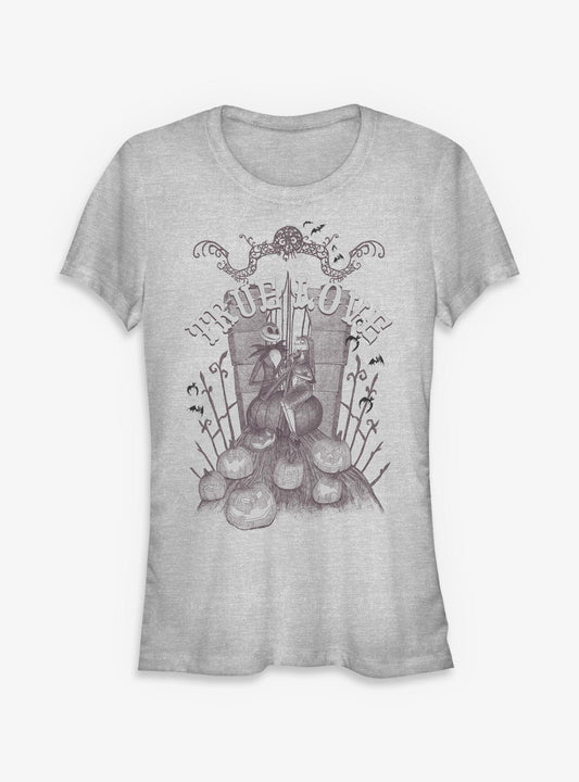 Disney The Nightmare Before Christmas Jack Sally True Love Yard Girls TShirt T-Shirt | Cute Festive Style | Limited Christmas Style