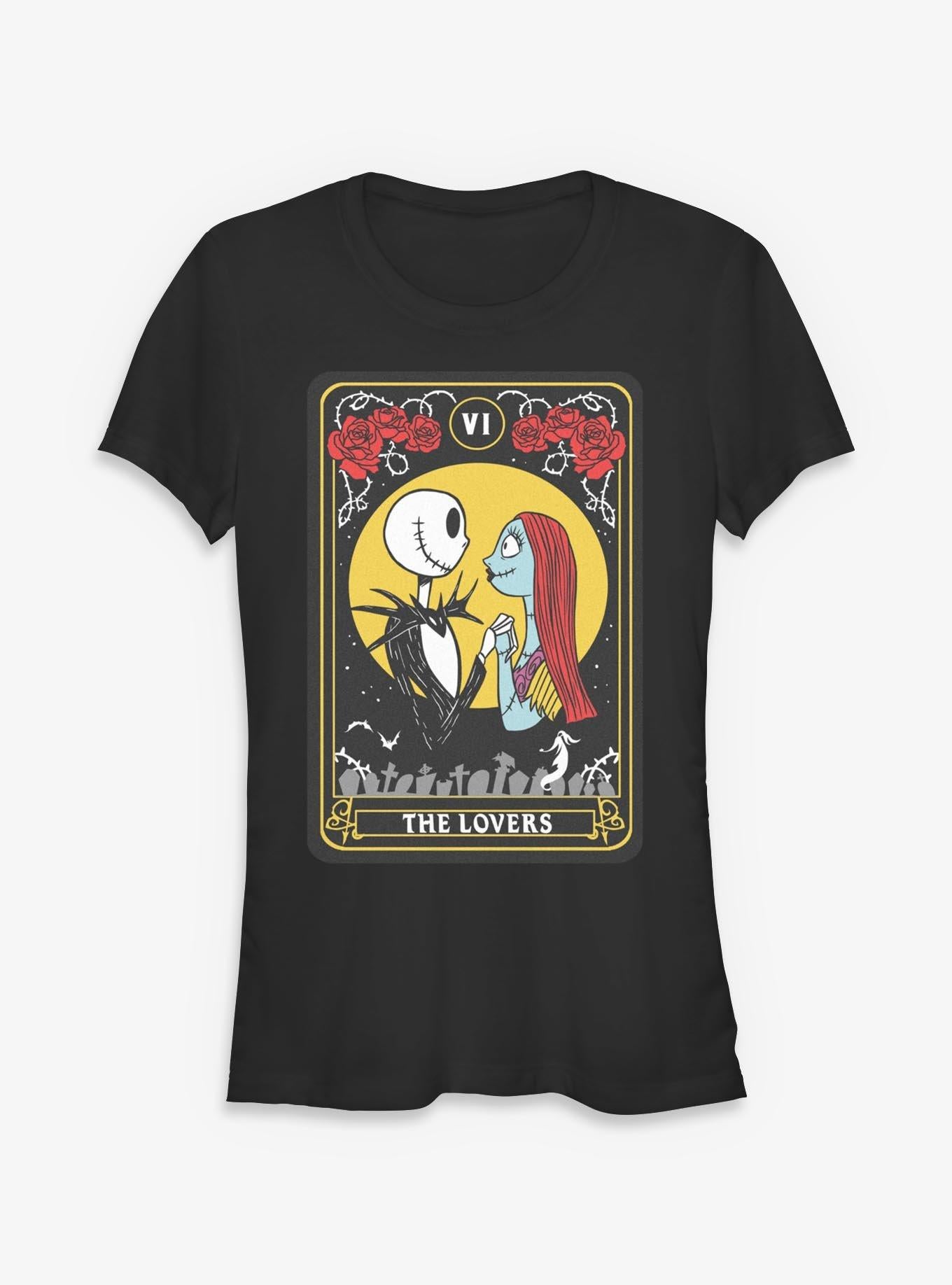 Disney The Nightmare Before Christmas The Lovers Tarot Girls TShirt T-Shirt | Fan Favorite Artwork | Great For Christmas Season