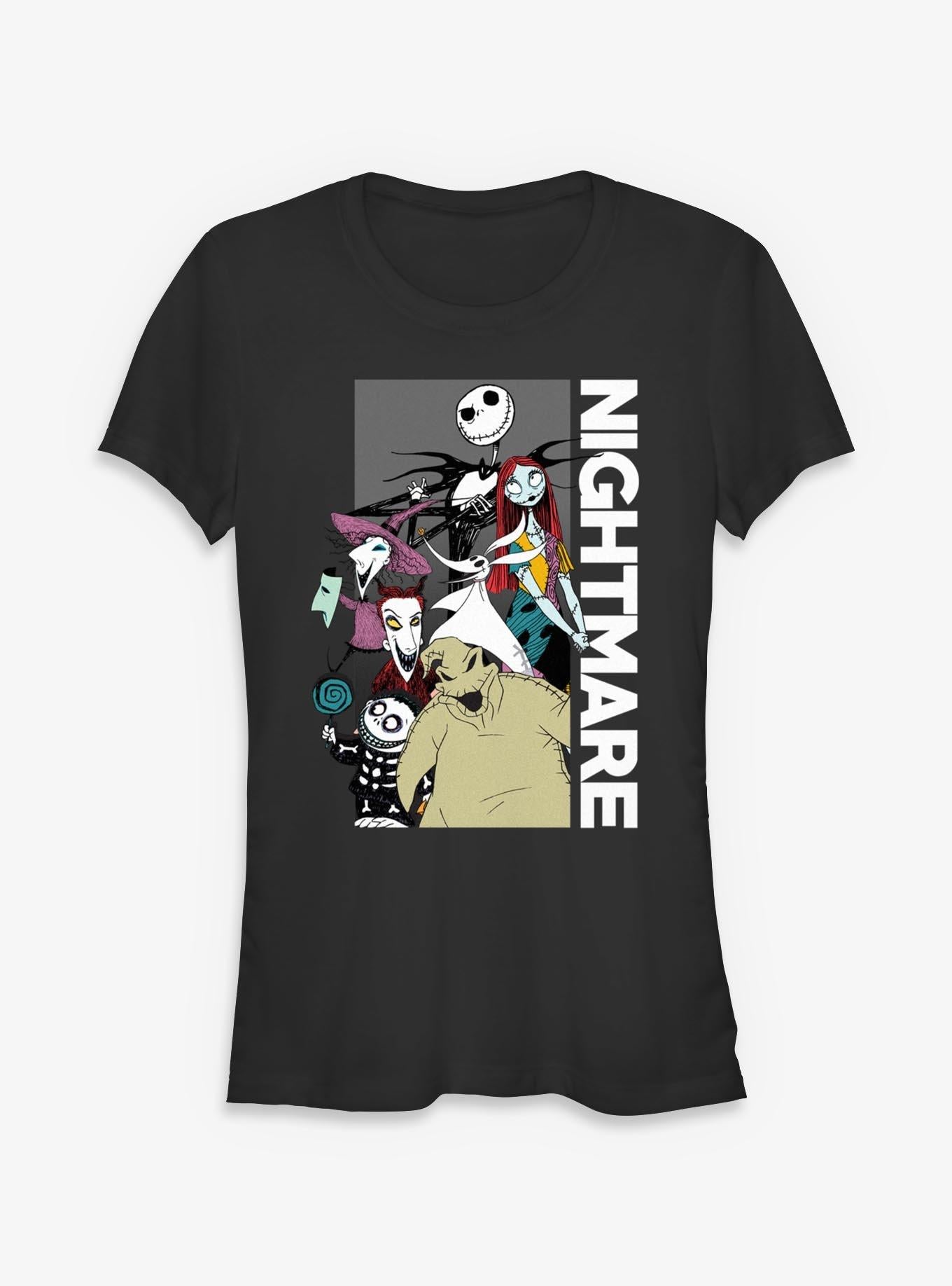 Disney The Nightmare Before Christmas Stacked Group Girls TShirt T-Shirt | High-Quality Print | Top Pick For Gifting