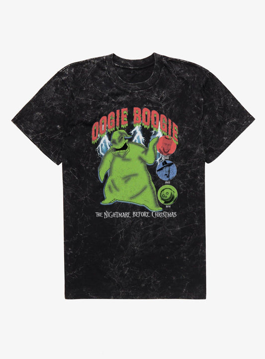 Disney The Nightmare Before Christmas Oogie Boogie Mineral Wash TShirt Hot Topic Exclusive T-Shirt | Seasonal Must-Have | Perfect For Daily Wear