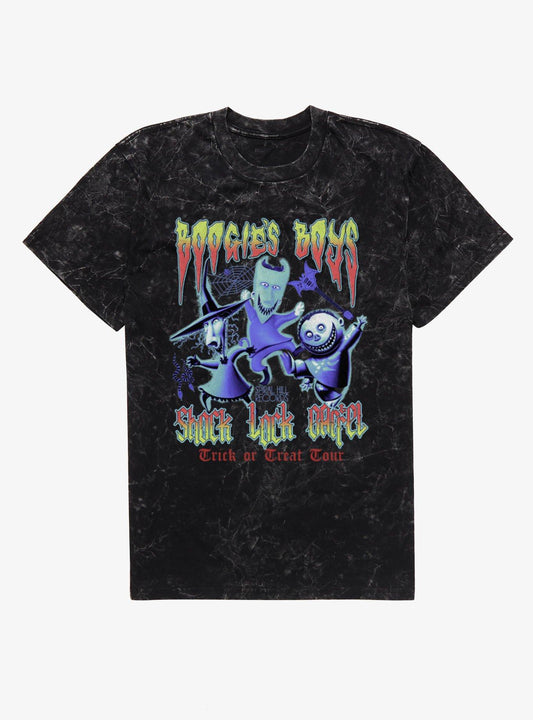 Disney The Nightmare Before Christmas Boogie's Boys Trick Or Treat Tour Mineral Wash T-Shirt Hot Topic Exclusive