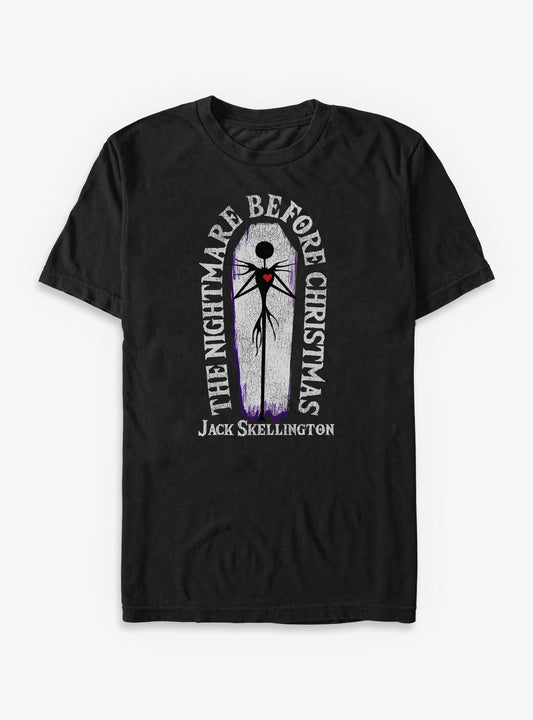 Disney The Nightmare Before Christmas Nightmare Coffin Big Tall TShirt T-Shirt | Fan Favorite Artwork | Great For Christmas Season
