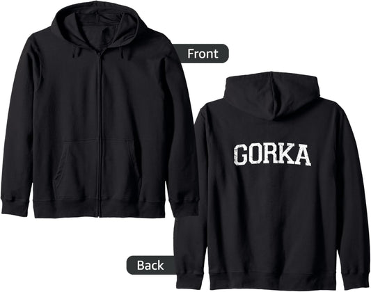 Vintage Personalized Name Classic Gorka Zip Hoodie