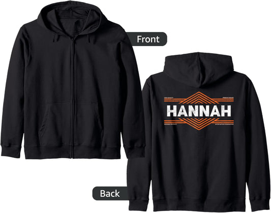 Clothing With Your Name For People Called Hannah Zip Hoodie