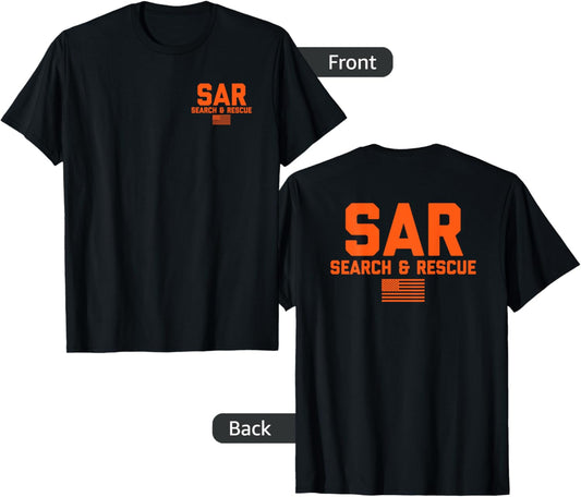 Front Back Search And Rescue American Flag Sar Team
