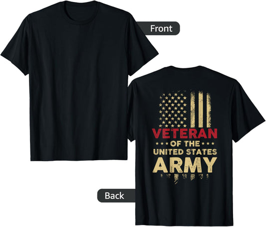 Vintage Veteran Us Army Red Line Usa American Flag 4Th July