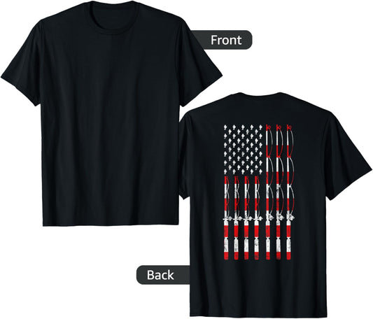 Fishing Pole American Usa Flag Patriotic Fishing Gift