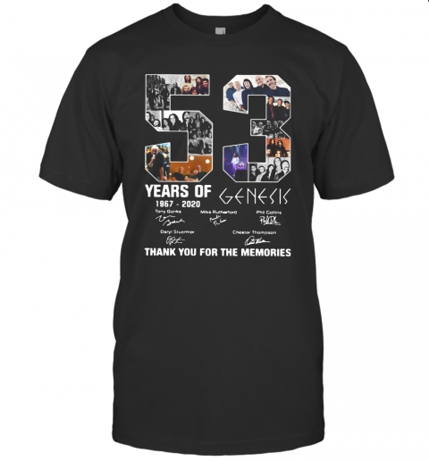 53 Years Of 1967 2020 Genesis Thank You For The Memories T Shirt